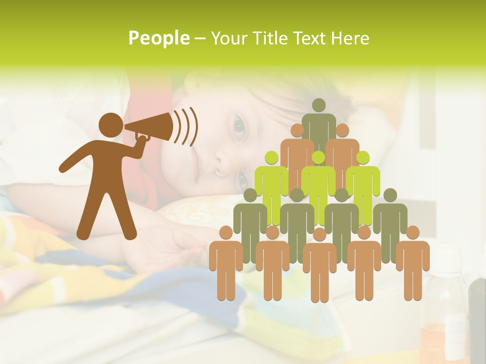 A Child Laying On A Bed With A Blanket PowerPoint Template