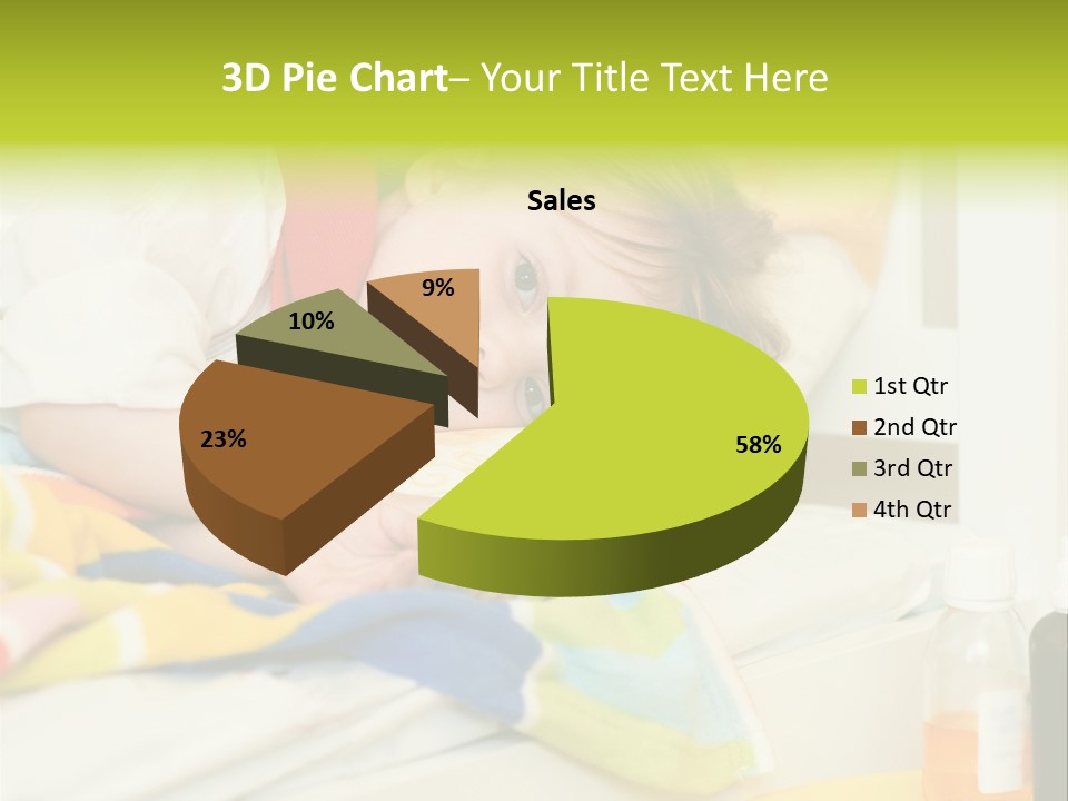 A Child Laying On A Bed With A Blanket PowerPoint Template