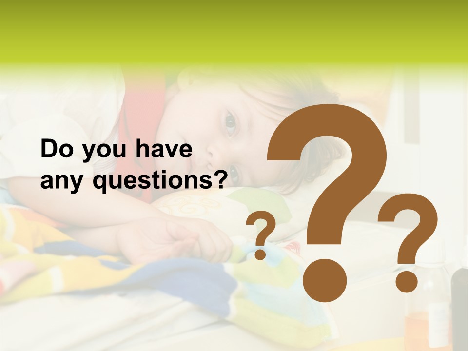 A Child Laying On A Bed With A Blanket PowerPoint Template