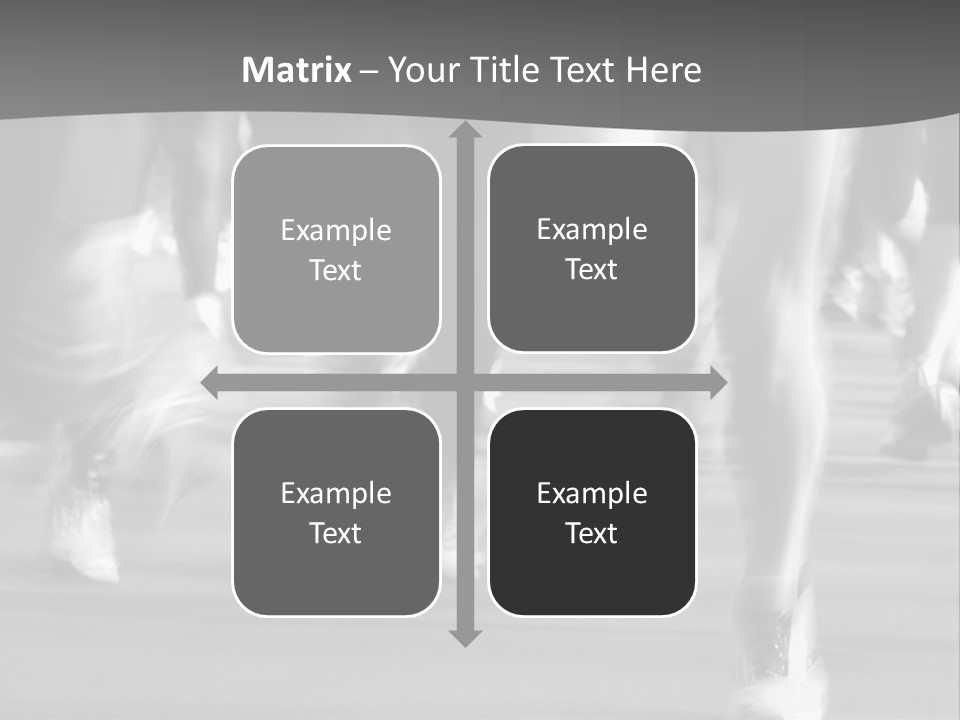 A Group Of People Walking Down A Street In Black And White PowerPoint Template