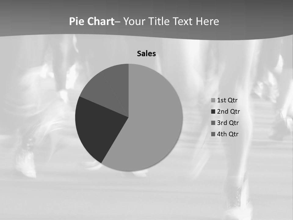 A Group Of People Walking Down A Street In Black And White PowerPoint Template