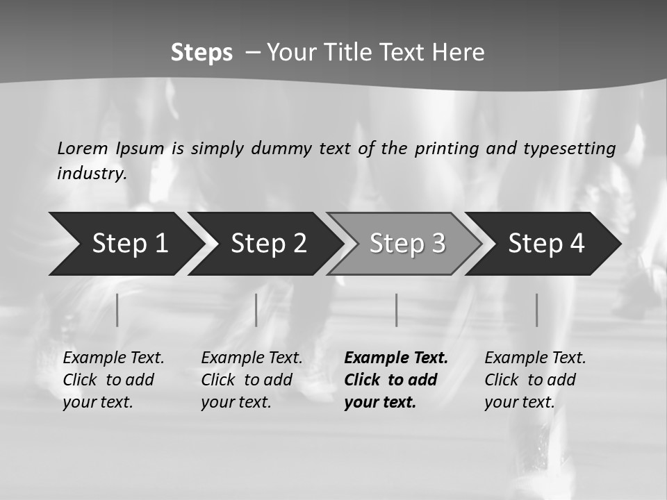 A Group Of People Walking Down A Street In Black And White PowerPoint Template