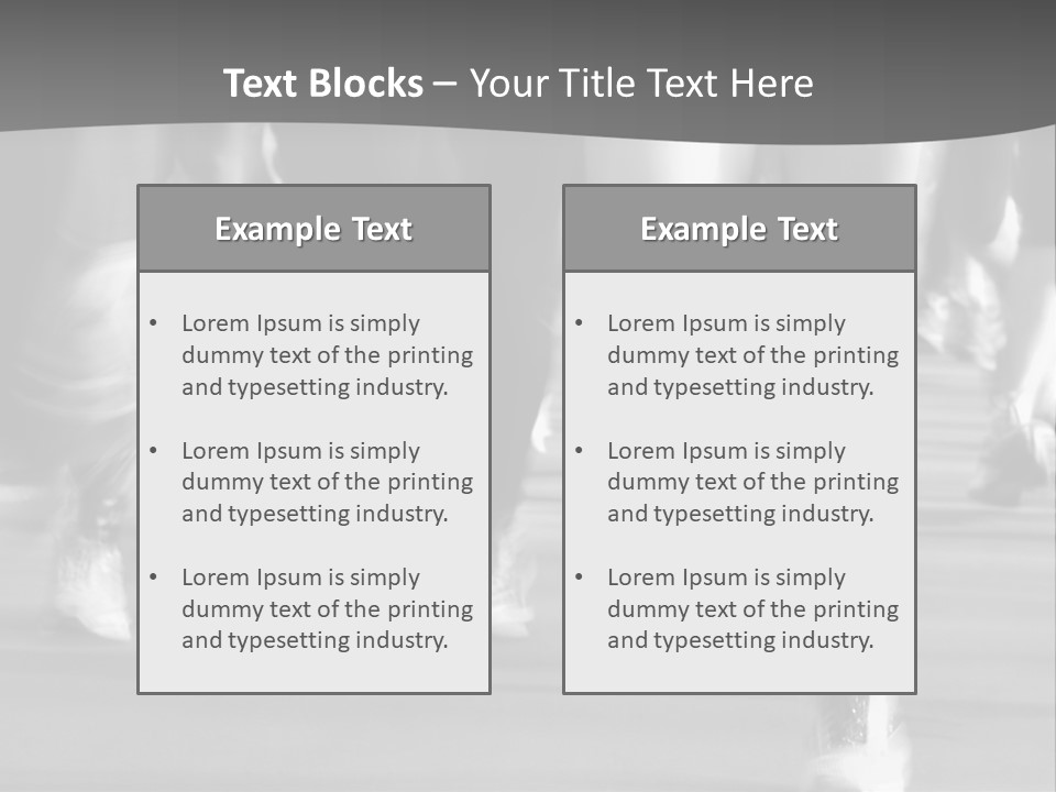 A Group Of People Walking Down A Street In Black And White PowerPoint Template