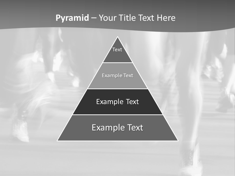 A Group Of People Walking Down A Street In Black And White PowerPoint Template