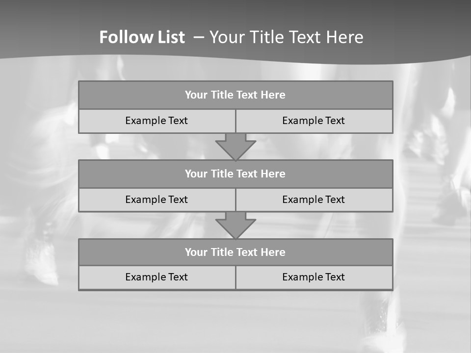 A Group Of People Walking Down A Street In Black And White PowerPoint Template