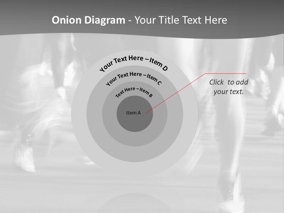 A Group Of People Walking Down A Street In Black And White PowerPoint Template