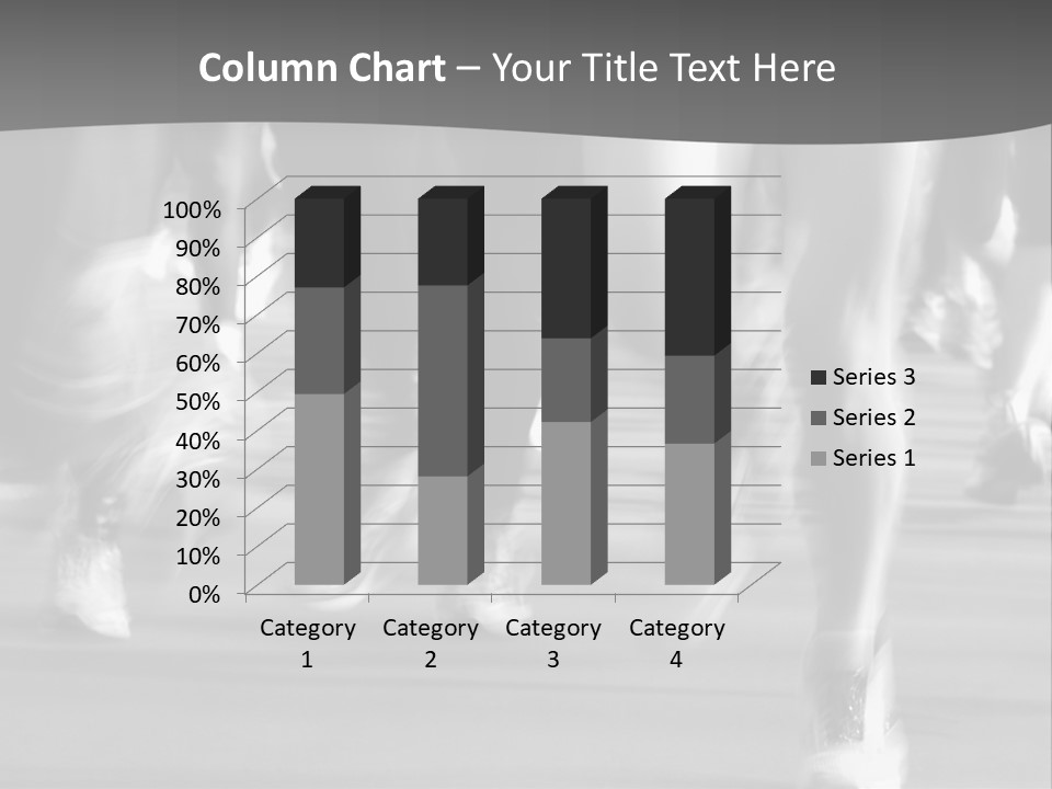 A Group Of People Walking Down A Street In Black And White PowerPoint Template