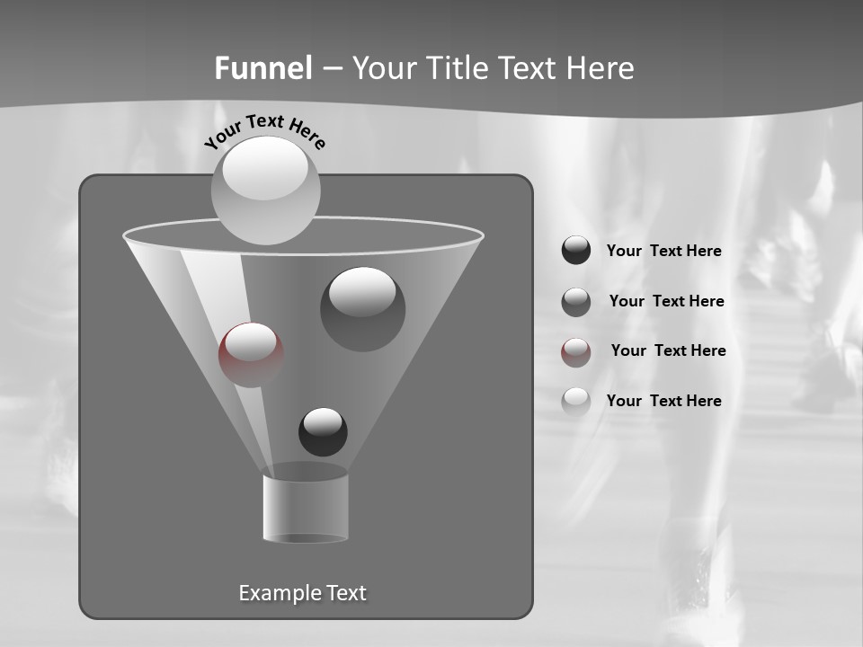 A Group Of People Walking Down A Street In Black And White PowerPoint Template