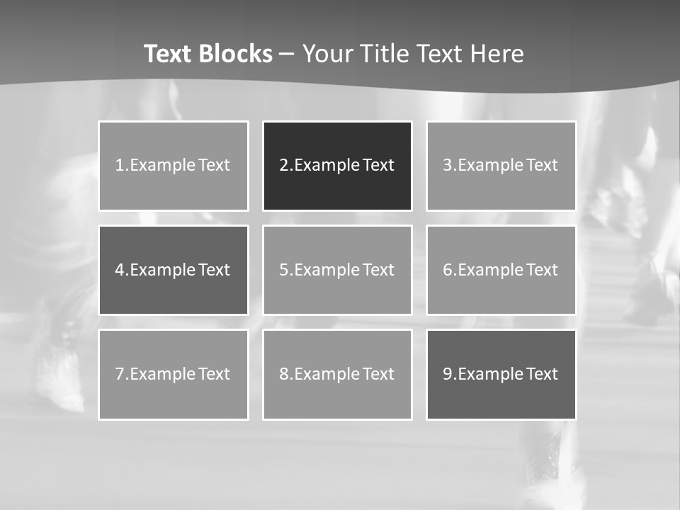 A Group Of People Walking Down A Street In Black And White PowerPoint Template