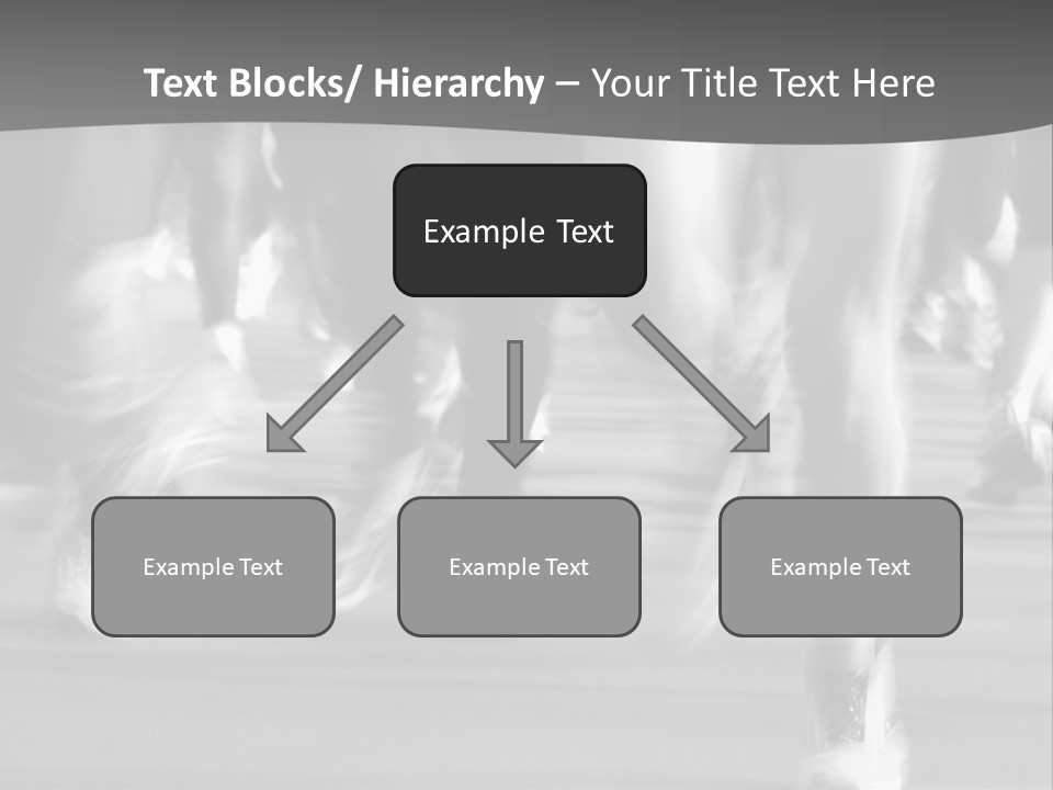 A Group Of People Walking Down A Street In Black And White PowerPoint Template