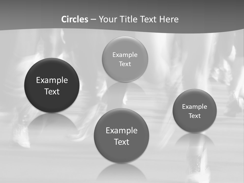 A Group Of People Walking Down A Street In Black And White PowerPoint Template