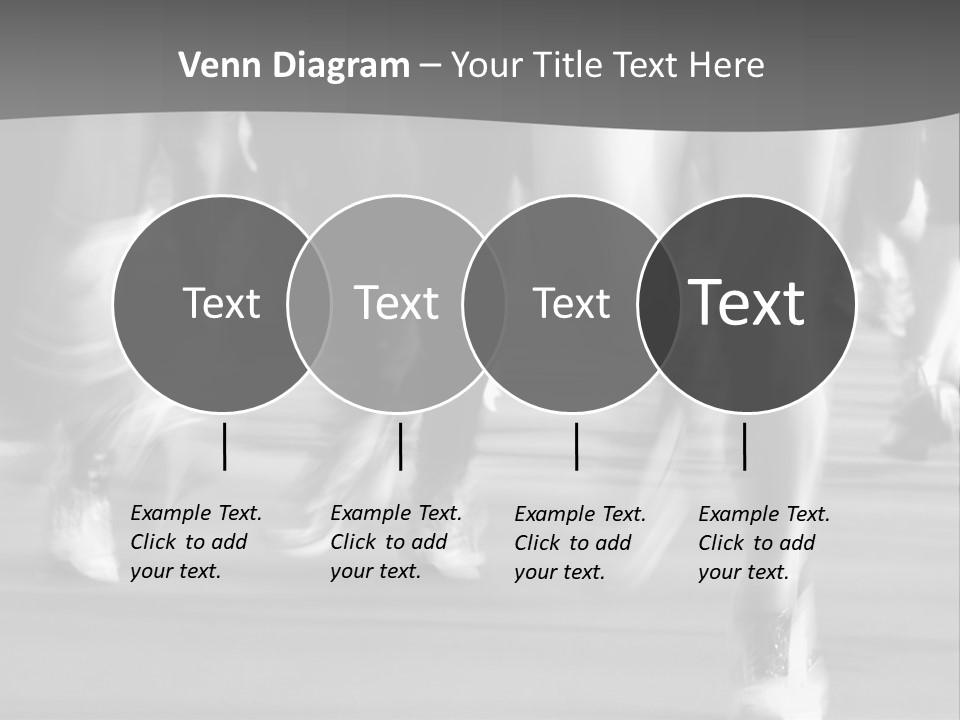 A Group Of People Walking Down A Street In Black And White PowerPoint Template