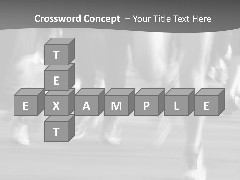 A Group Of People Walking Down A Street In Black And White PowerPoint Template