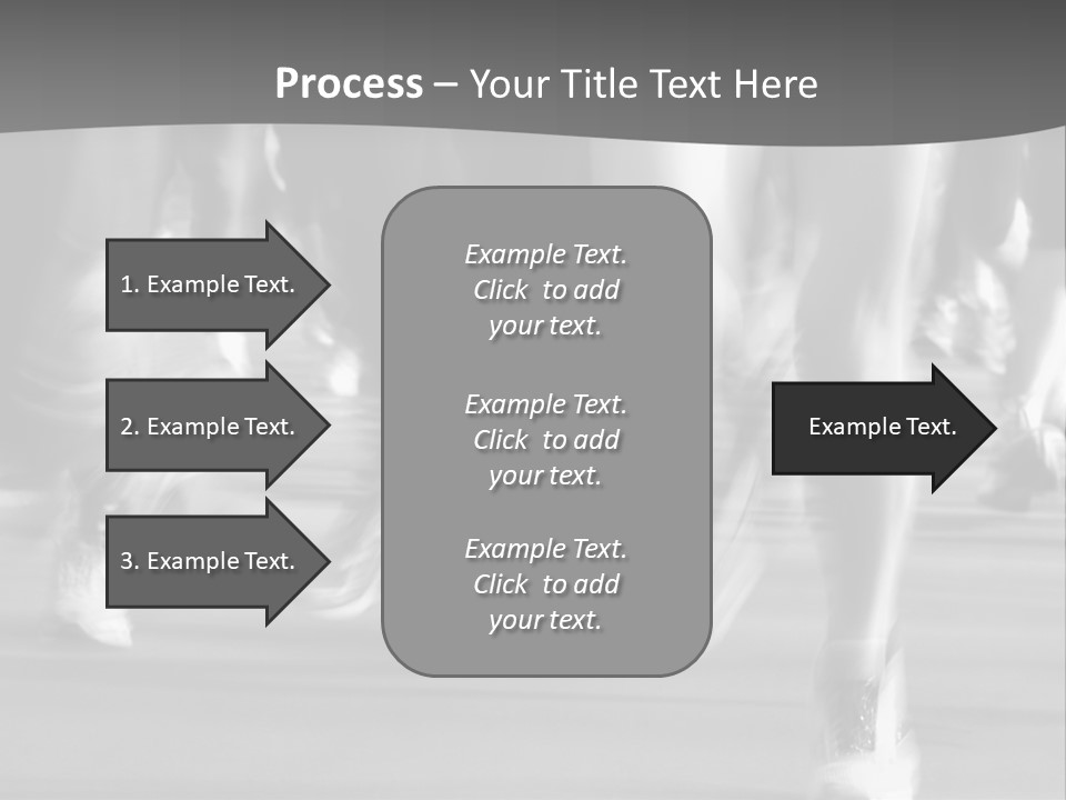 A Group Of People Walking Down A Street In Black And White PowerPoint Template