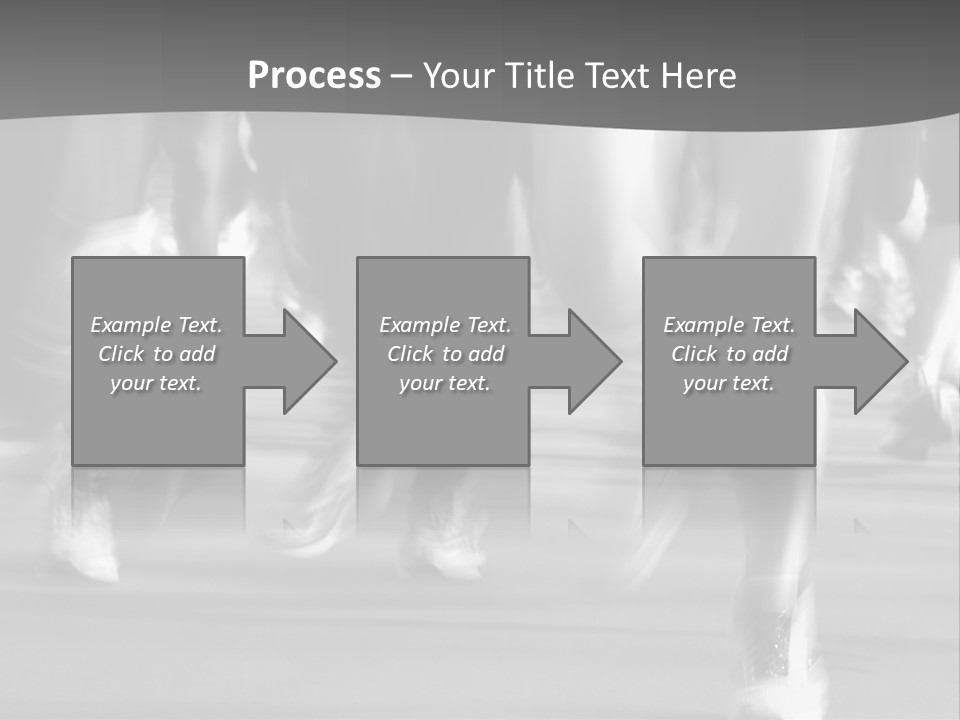 A Group Of People Walking Down A Street In Black And White PowerPoint Template