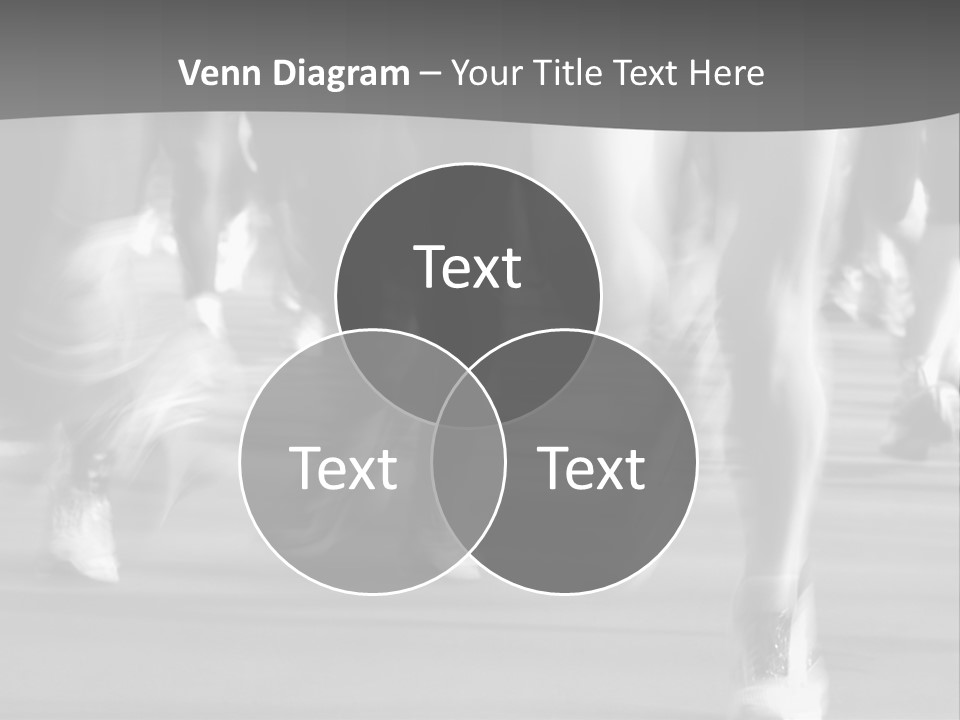 A Group Of People Walking Down A Street In Black And White PowerPoint Template