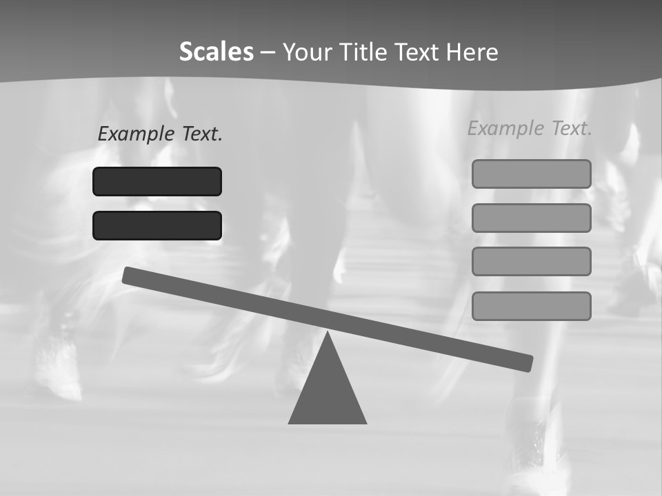 A Group Of People Walking Down A Street In Black And White PowerPoint Template