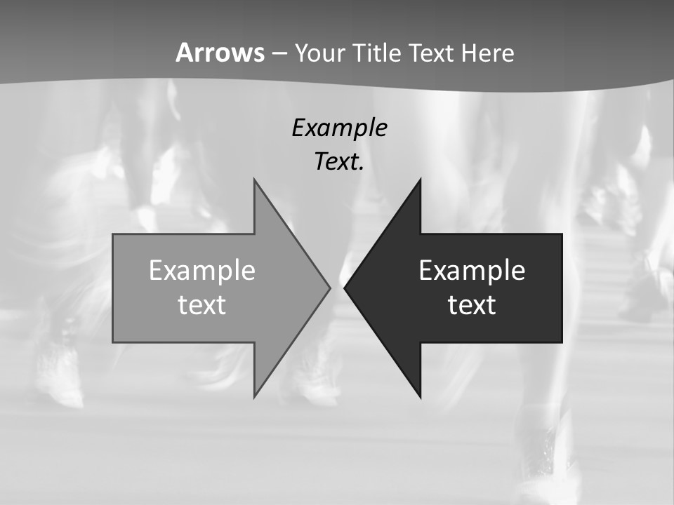 A Group Of People Walking Down A Street In Black And White PowerPoint Template