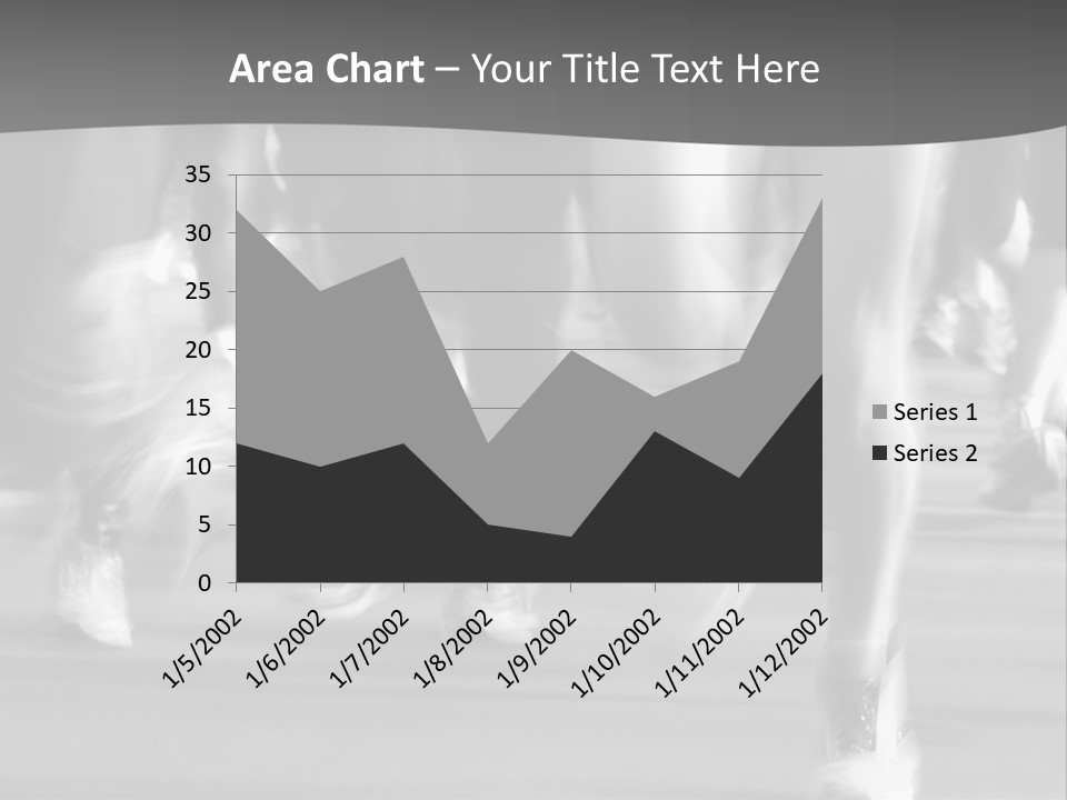 A Group Of People Walking Down A Street In Black And White PowerPoint Template