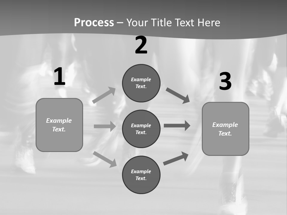 A Group Of People Walking Down A Street In Black And White PowerPoint Template