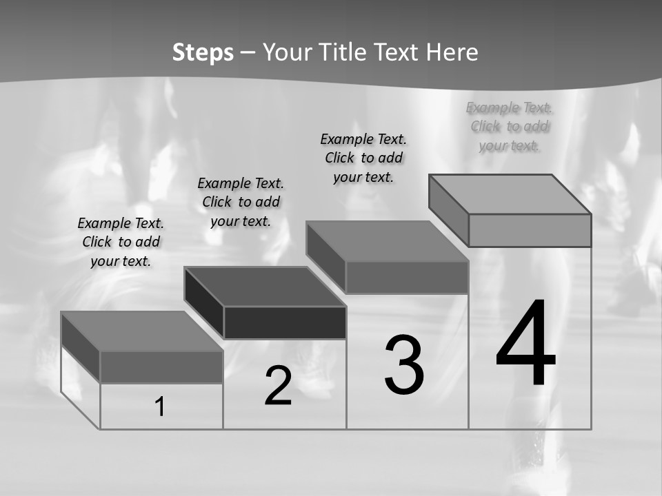 A Group Of People Walking Down A Street In Black And White PowerPoint Template