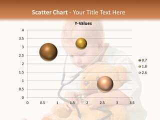 A Child With A Stethoscope Is Holding A Teddy Bear PowerPoint Template