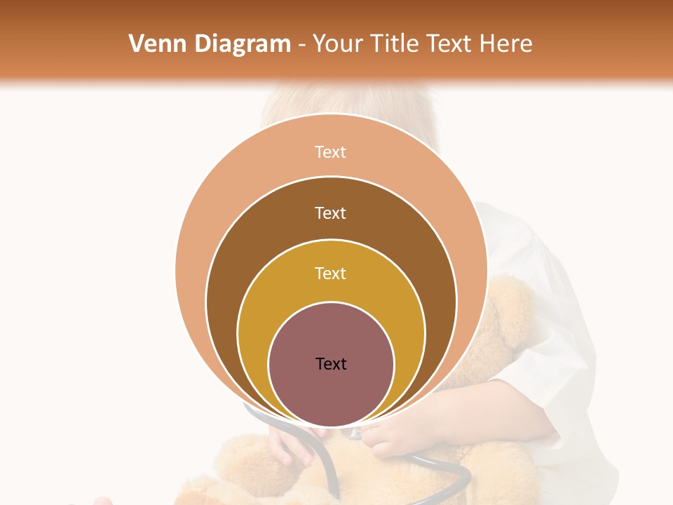 A Child With A Stethoscope Is Holding A Teddy Bear PowerPoint Template
