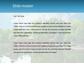 A Red Bridge Over A Body Of Water PowerPoint Template