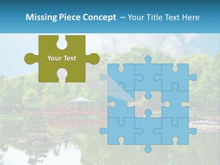 A Red Bridge Over A Body Of Water PowerPoint Template