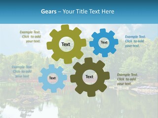 A Red Bridge Over A Body Of Water PowerPoint Template