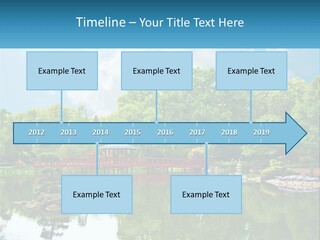 A Red Bridge Over A Body Of Water PowerPoint Template