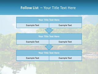 A Red Bridge Over A Body Of Water PowerPoint Template