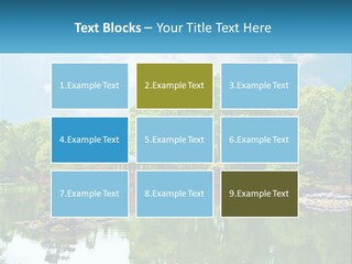 A Red Bridge Over A Body Of Water PowerPoint Template