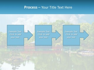 A Red Bridge Over A Body Of Water PowerPoint Template