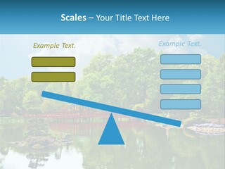 A Red Bridge Over A Body Of Water PowerPoint Template