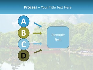 A Red Bridge Over A Body Of Water PowerPoint Template