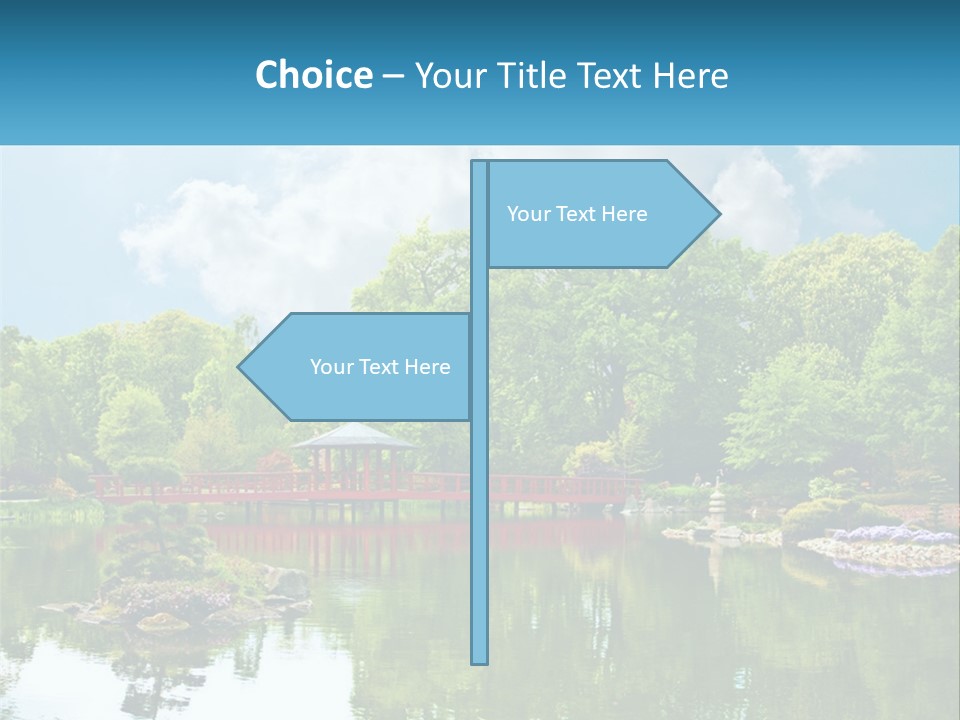 A Red Bridge Over A Body Of Water PowerPoint Template