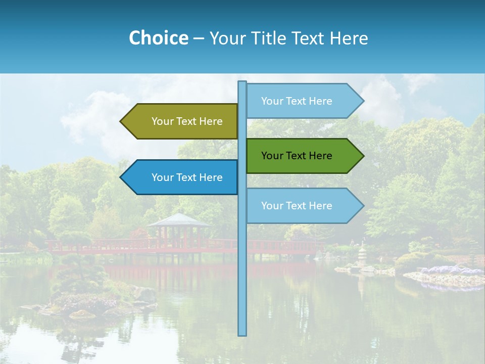 A Red Bridge Over A Body Of Water PowerPoint Template