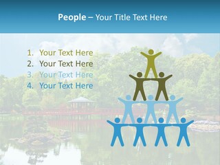 A Red Bridge Over A Body Of Water PowerPoint Template