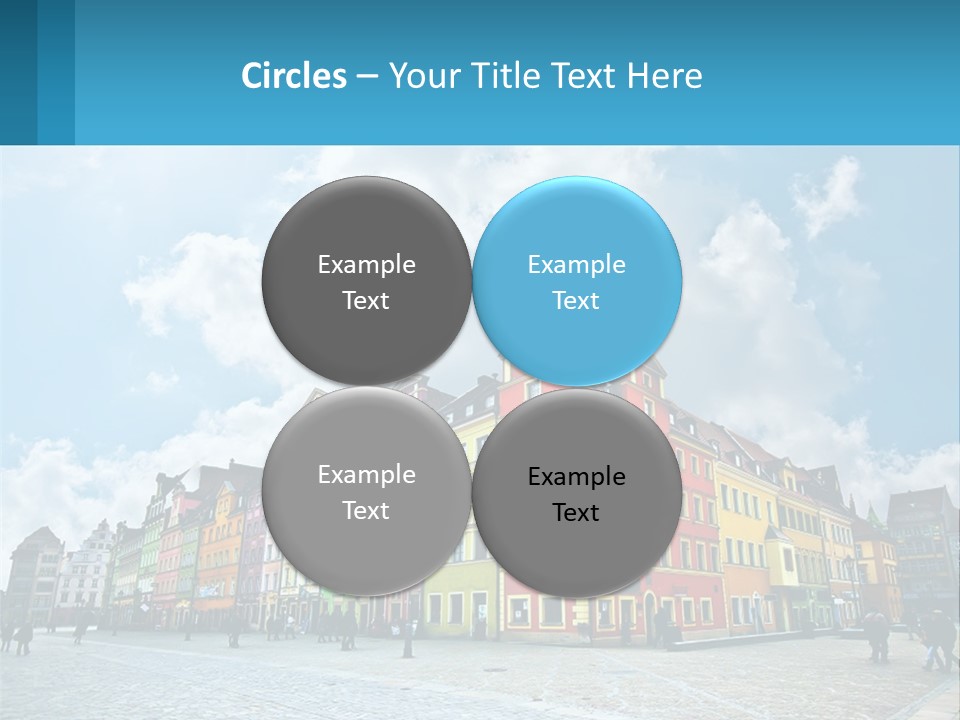 A Group Of Buildings With A Sky Background PowerPoint Template