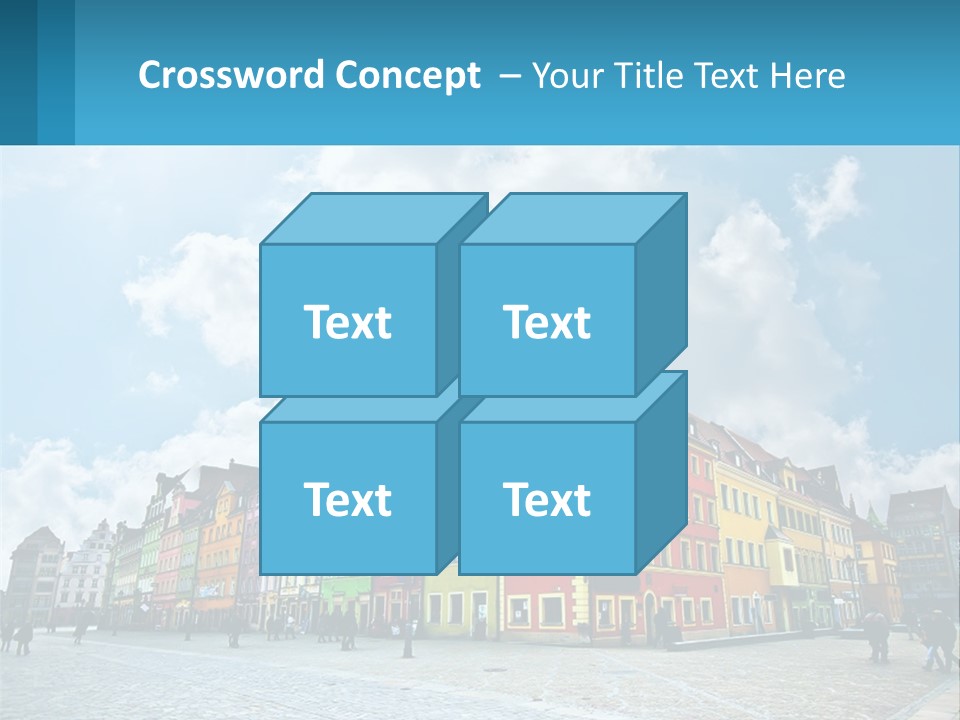 A Group Of Buildings With A Sky Background PowerPoint Template