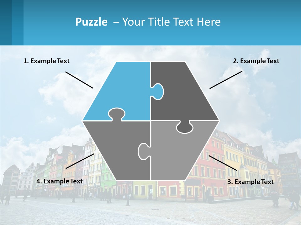 A Group Of Buildings With A Sky Background PowerPoint Template