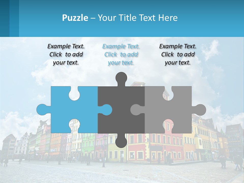 A Group Of Buildings With A Sky Background PowerPoint Template