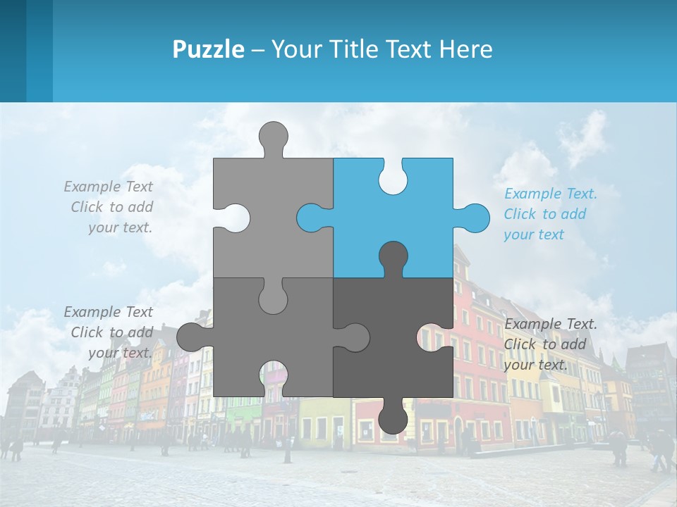 A Group Of Buildings With A Sky Background PowerPoint Template