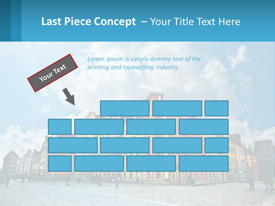 A Group Of Buildings With A Sky Background PowerPoint Template