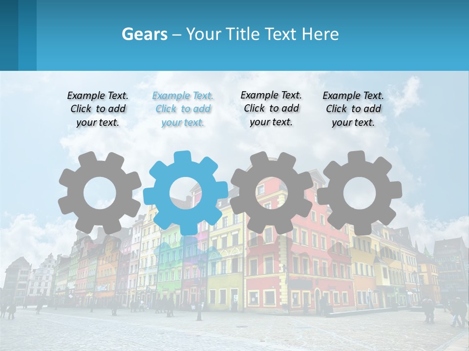 A Group Of Buildings With A Sky Background PowerPoint Template