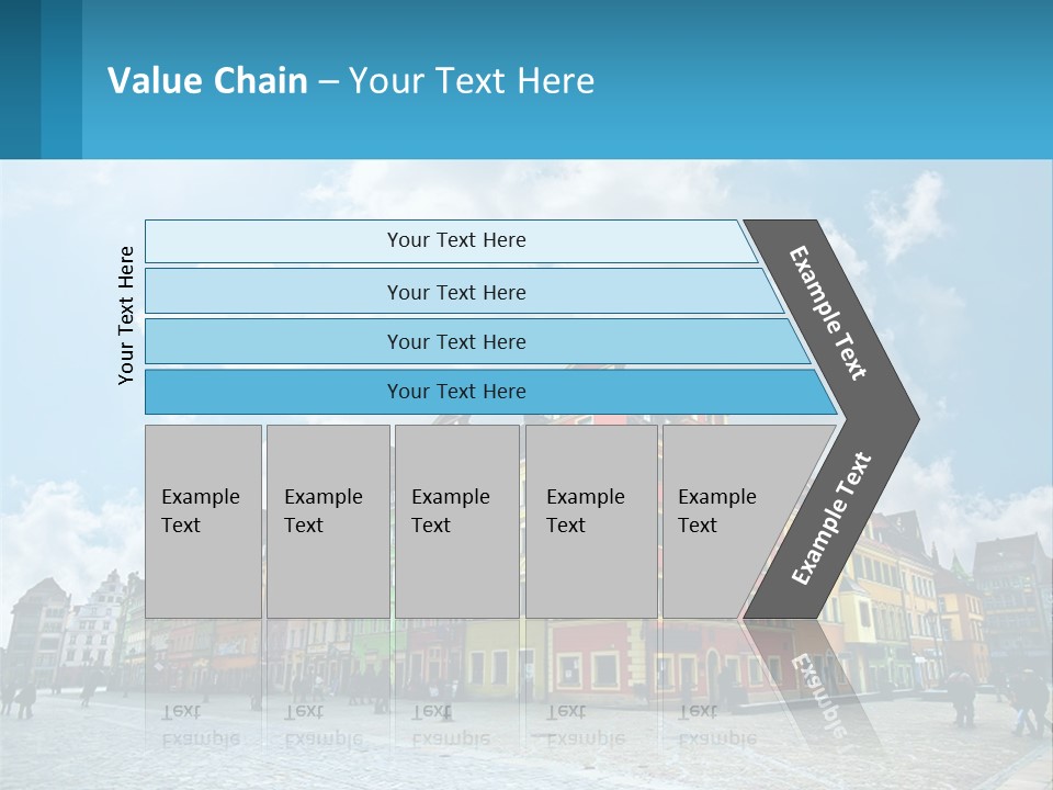 A Group Of Buildings With A Sky Background PowerPoint Template