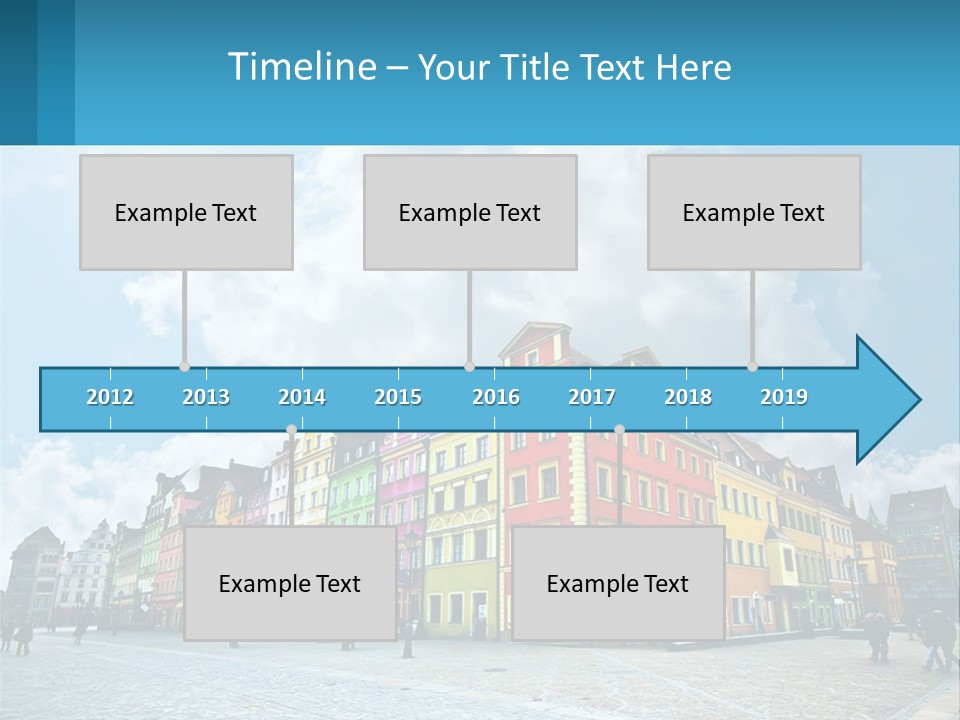 A Group Of Buildings With A Sky Background PowerPoint Template