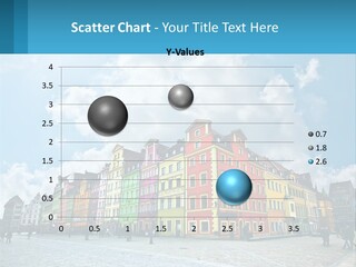 A Group Of Buildings With A Sky Background PowerPoint Template