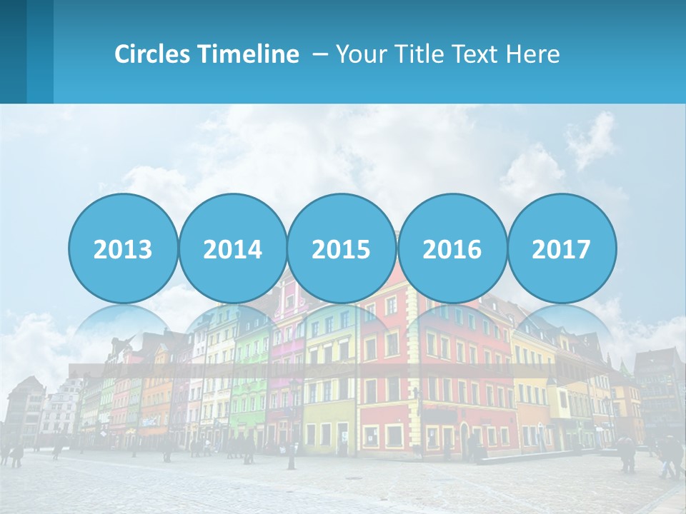 A Group Of Buildings With A Sky Background PowerPoint Template